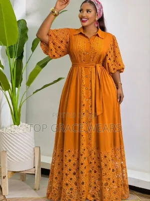 Aesthetic Orange Women's Gown