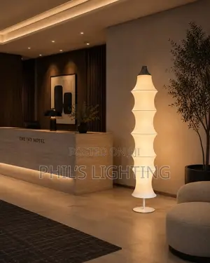 Nordic Led Fabric Shade Floor Lamp
