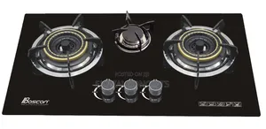 Boscon 3 Burner Tempered Glass Gas Cooker
