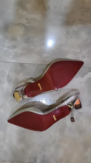 Silver Pointed-Toe Heels