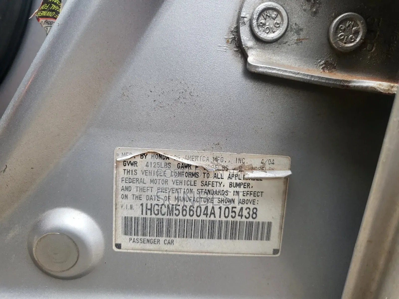 Honda Accord 2004 Silver