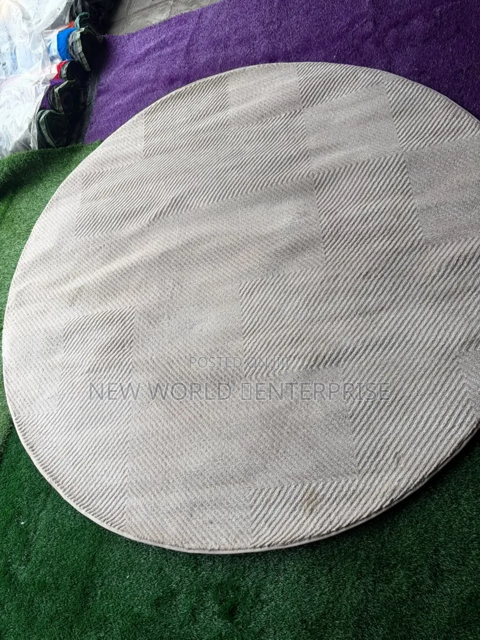 5by5 Feets Modern Turkish Round Centre Rug