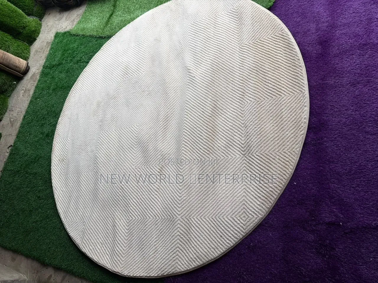 5by5 Feets Modern Turkish Round Centre Rug