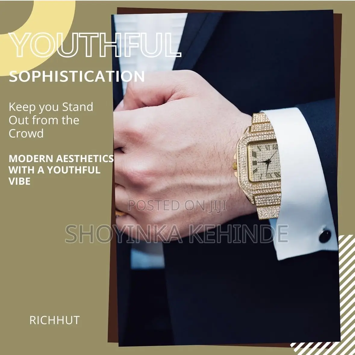 Men’s Diamond Encrusted Watch