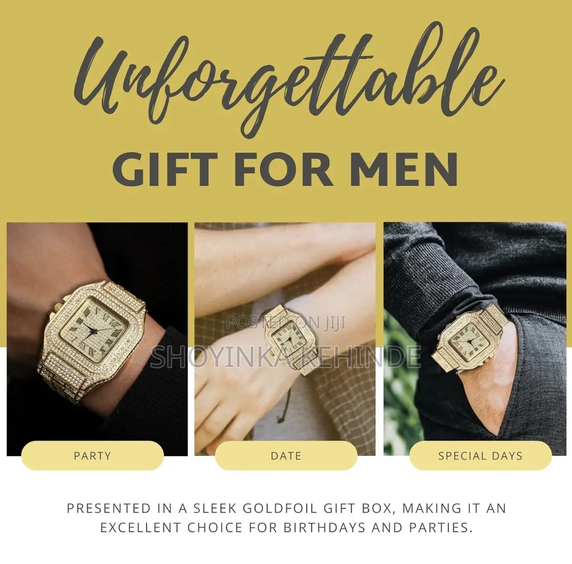 Men’s Diamond Encrusted Watch