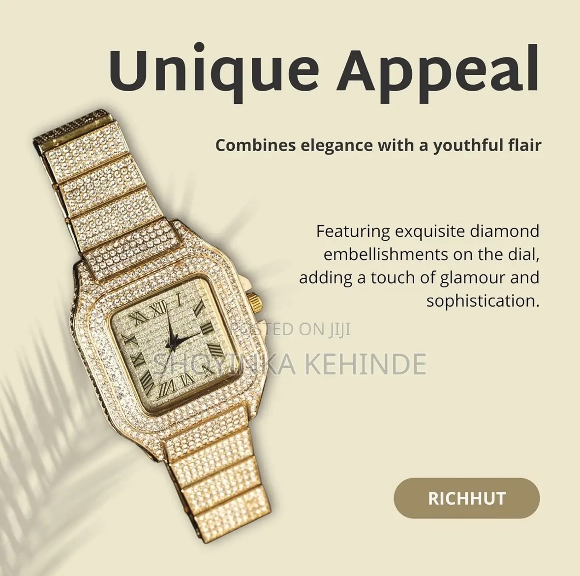 Men’s Diamond Encrusted Watch
