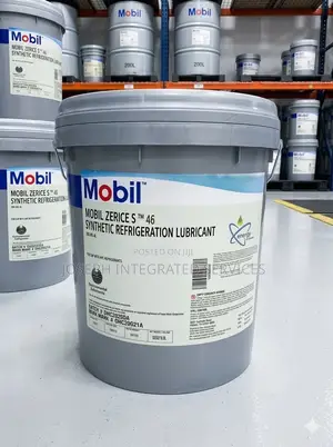 Mobil Zerice S 46 Synthetic Refrigeration Lubricant.