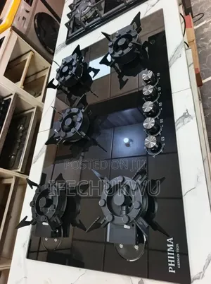 Original PHIIMA Built-in Flips Up 5 Burners Automatic Gas Cooker HOB