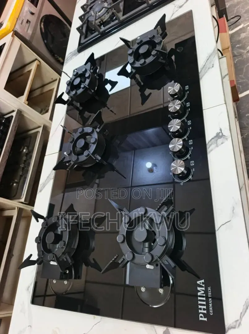 Original PHIIMA Built-in Flips Up 5 Burners Automatic Gas Cooker HOB