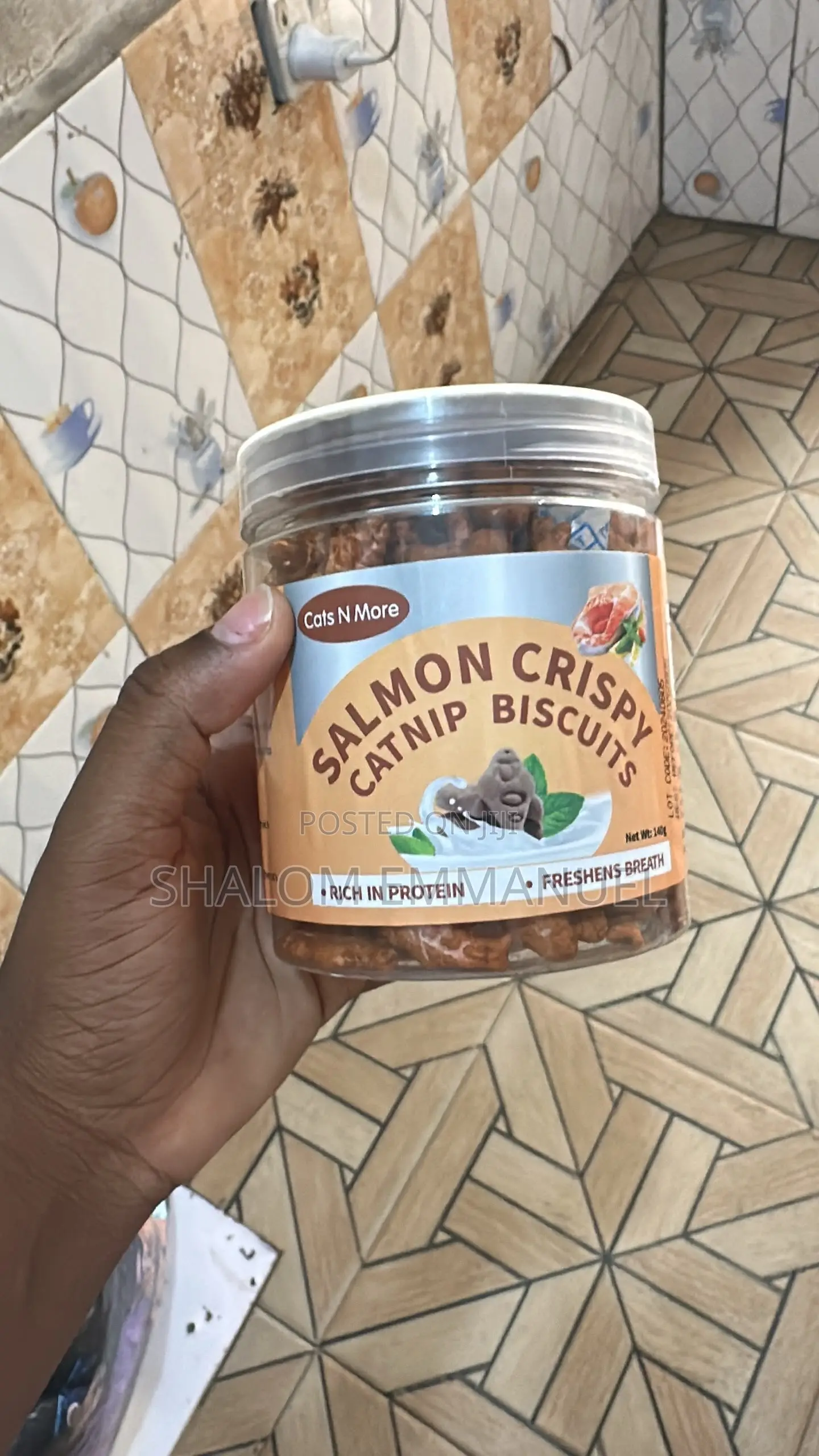 Salmon Crispy Catnip Biscuits for Cats