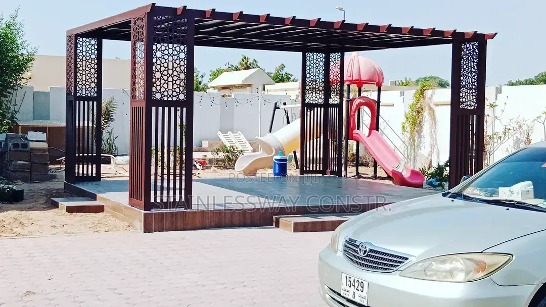 Best Skylight Sitout Gazebo With Lasercut Decor