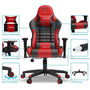 Gaming Chair With Footrest and Adjustable Arm