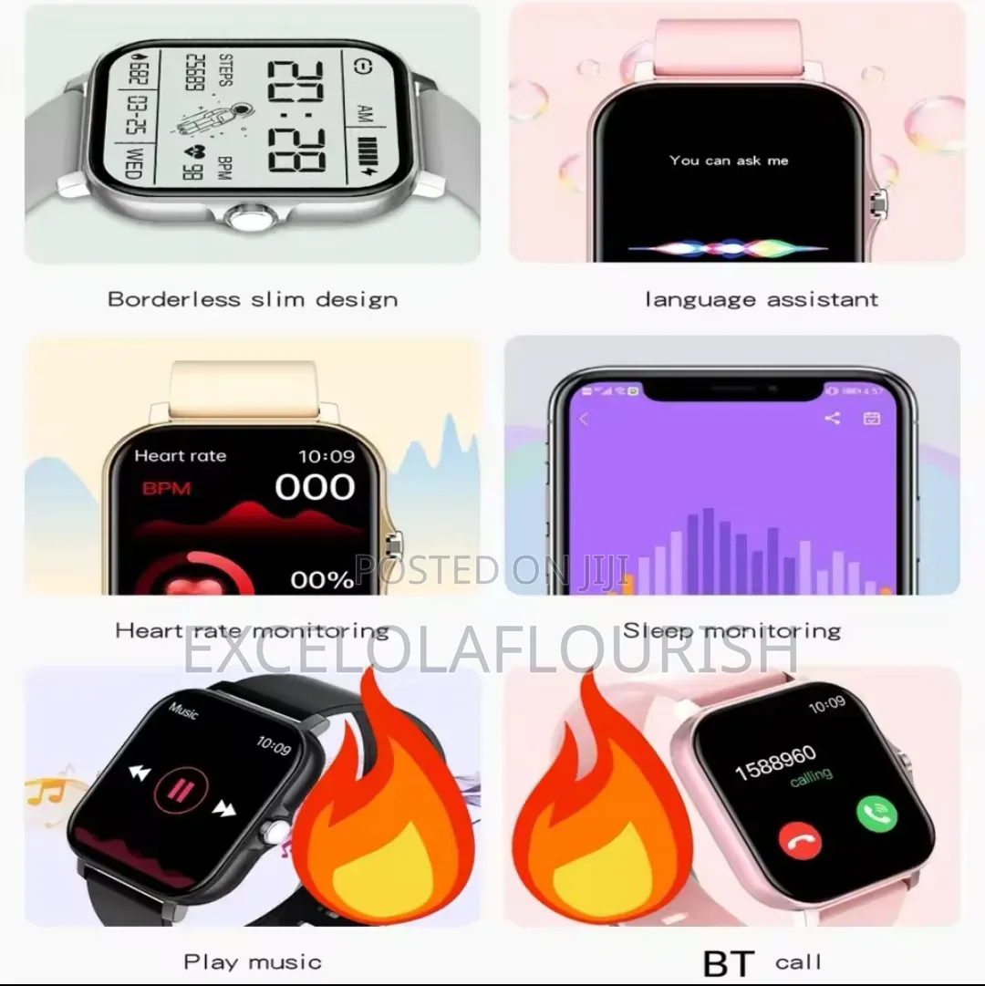 Touch Screen Smart Watch HD Display Bluetooth Call Messaging Alert