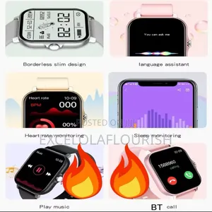 Touch Screen Smart Watch HD Display Bluetooth Call Messaging Alert