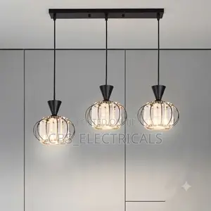 Modern Triple Crystal Black Cage Pendant Chandelier – CBS-ELECTRICALS