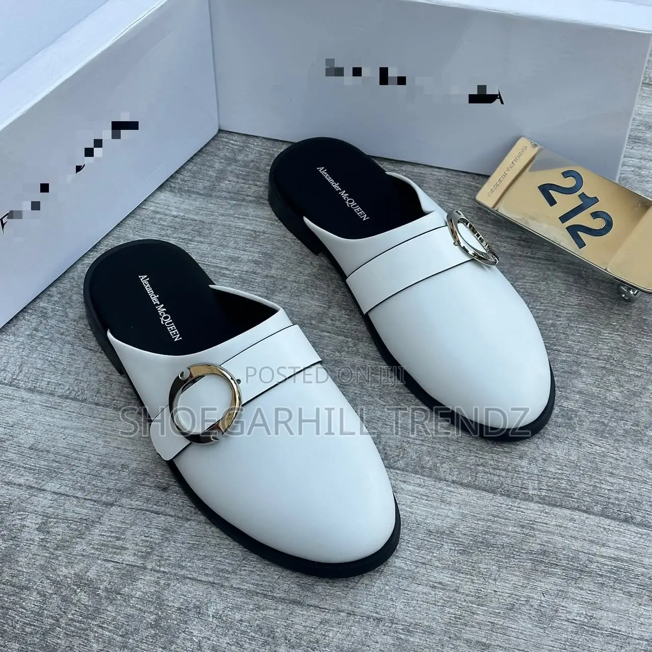 Alexander McQueen Leather Half Shoes With Buckle | Modern Luxury