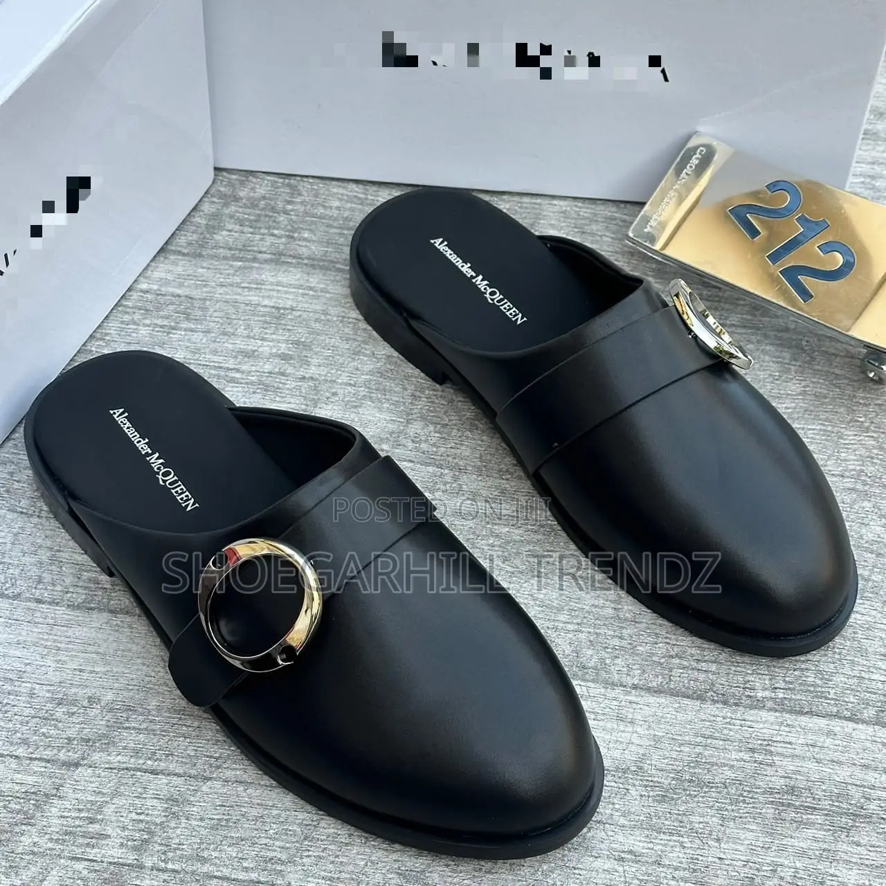 Alexander McQueen Leather Half Shoes With Buckle | Modern Luxury