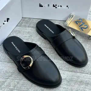 Alexander McQueen Leather Half Shoes With Buckle | Modern Luxury