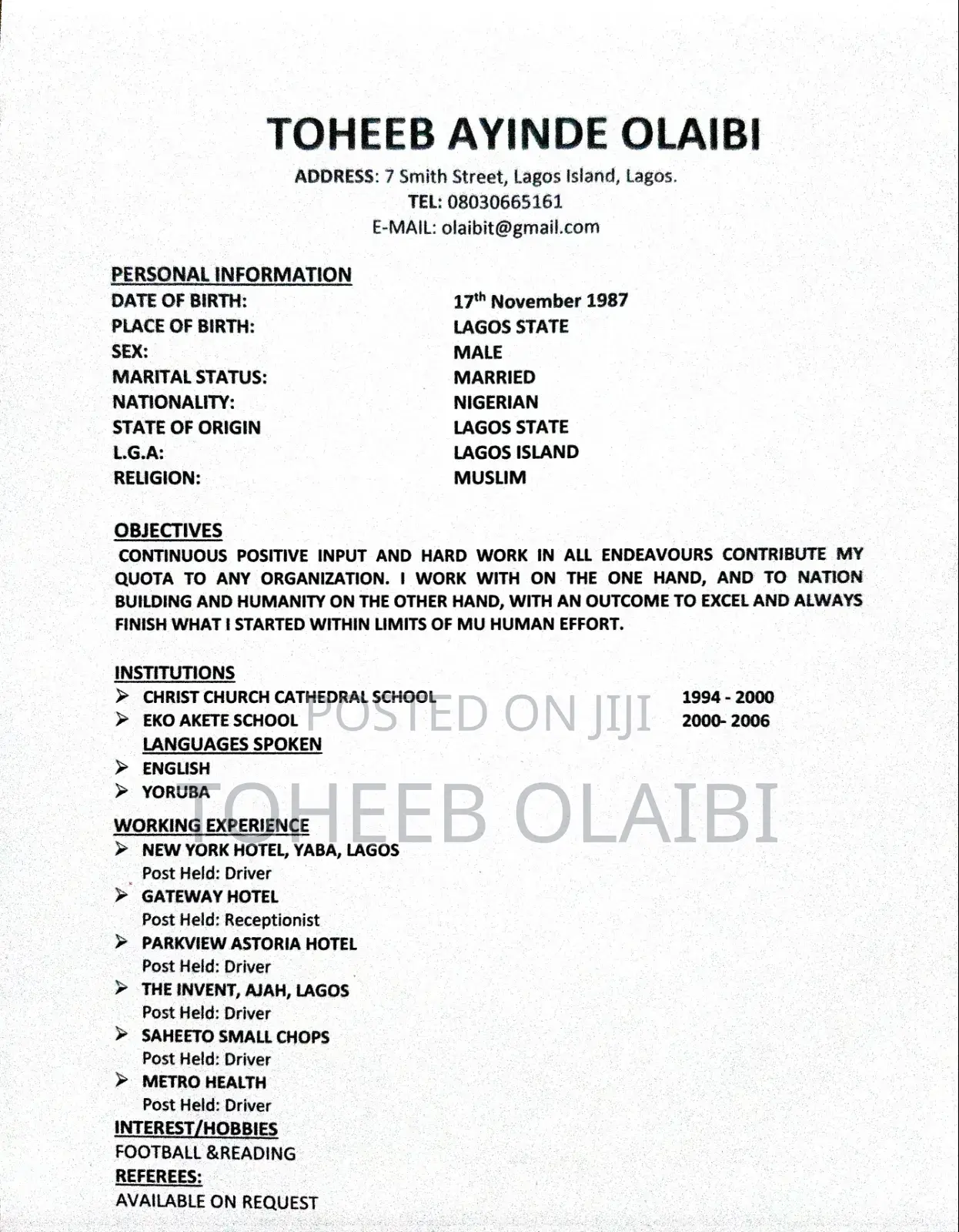 Driving Job