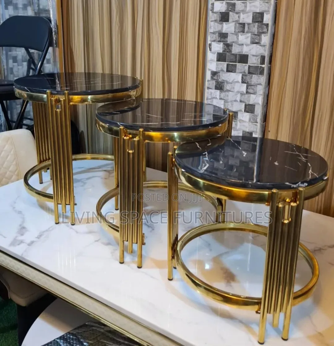 Marble Top 3in1 Side Stools Set