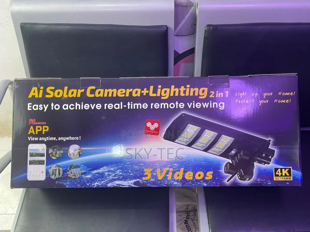 Original Solar Triple Lens Camera+lighting 2 in 1