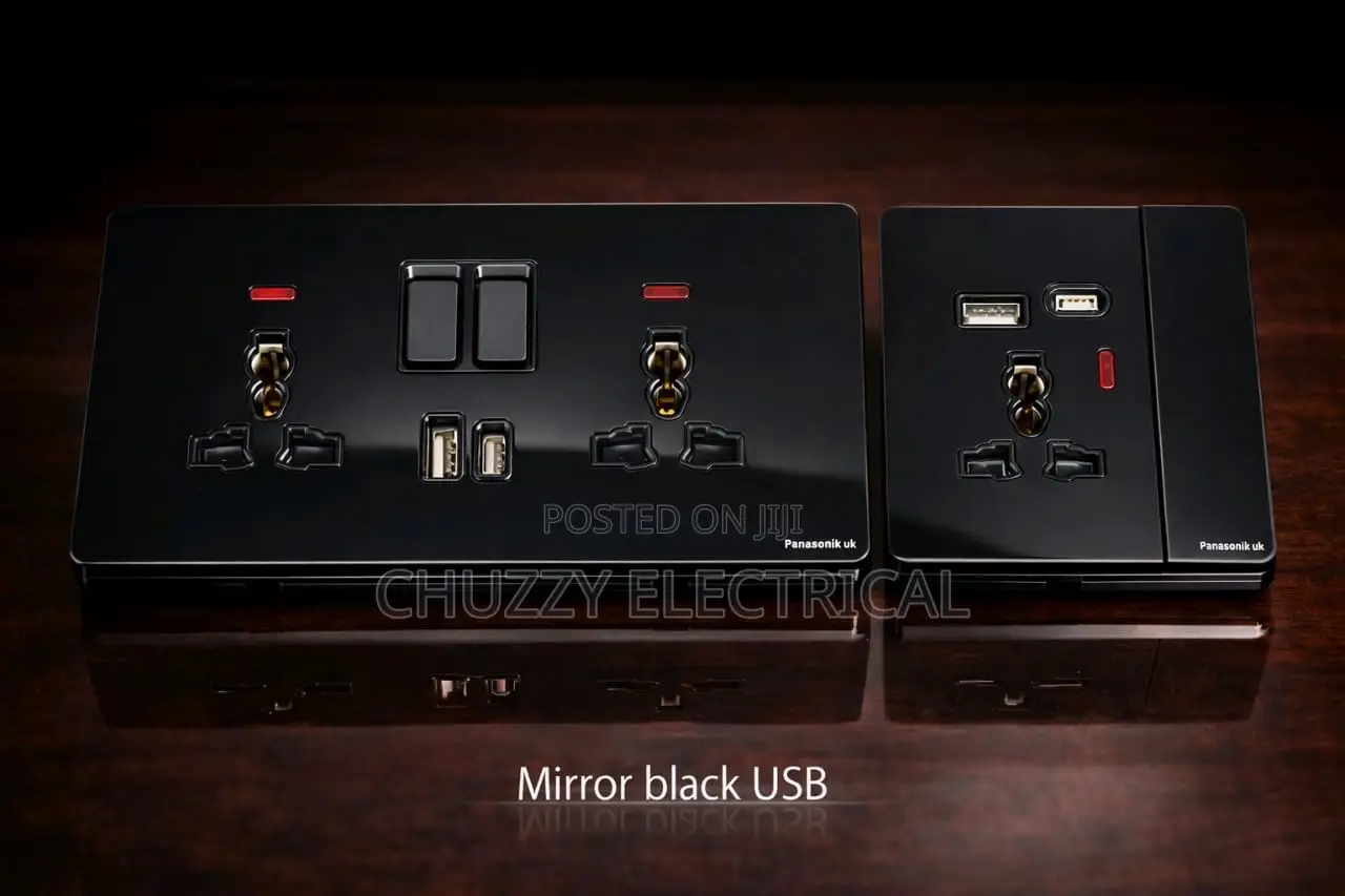 Mirror Black Switches and Sockets