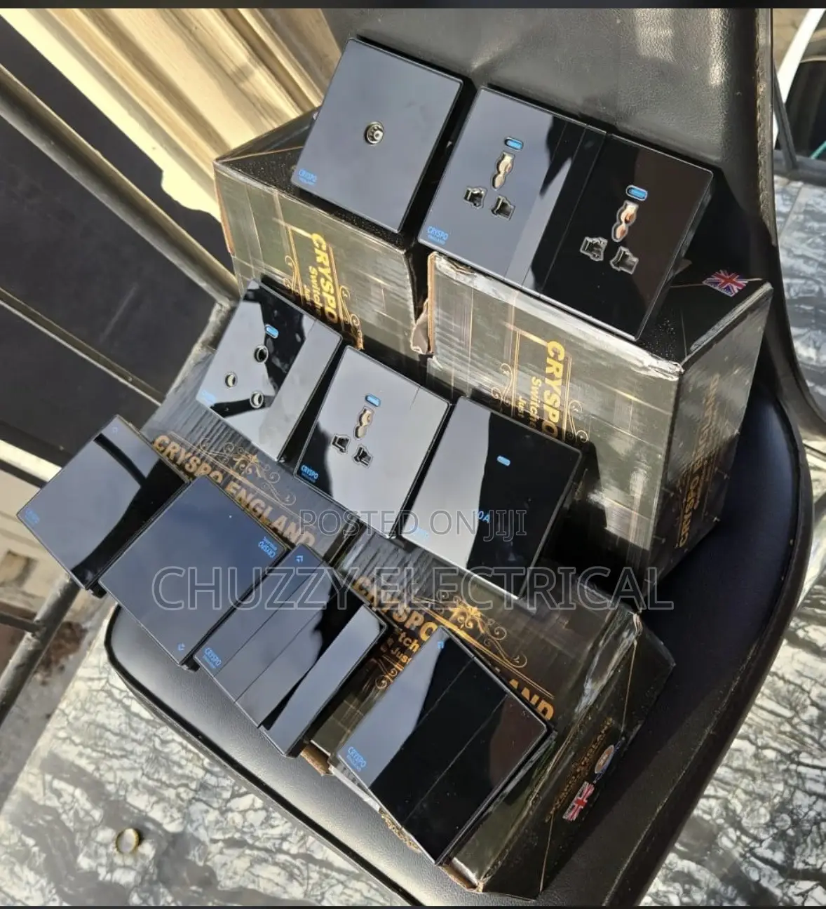 Mirror Black Switches and Sockets