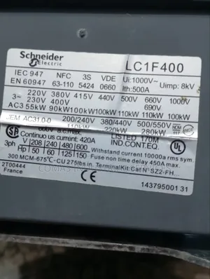 Schneider Electric LC1F400 Tesys 400A 3-Phase Contactor