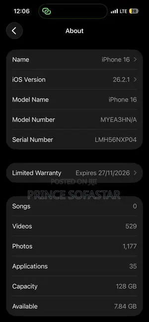 Apple iPhone 16 128 GB Pink