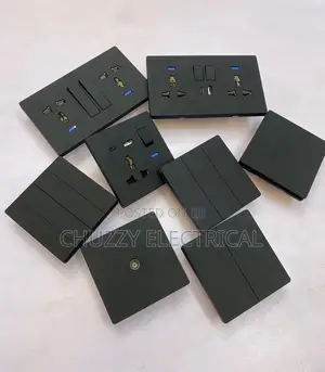 Matte Black Series Switches and Socket