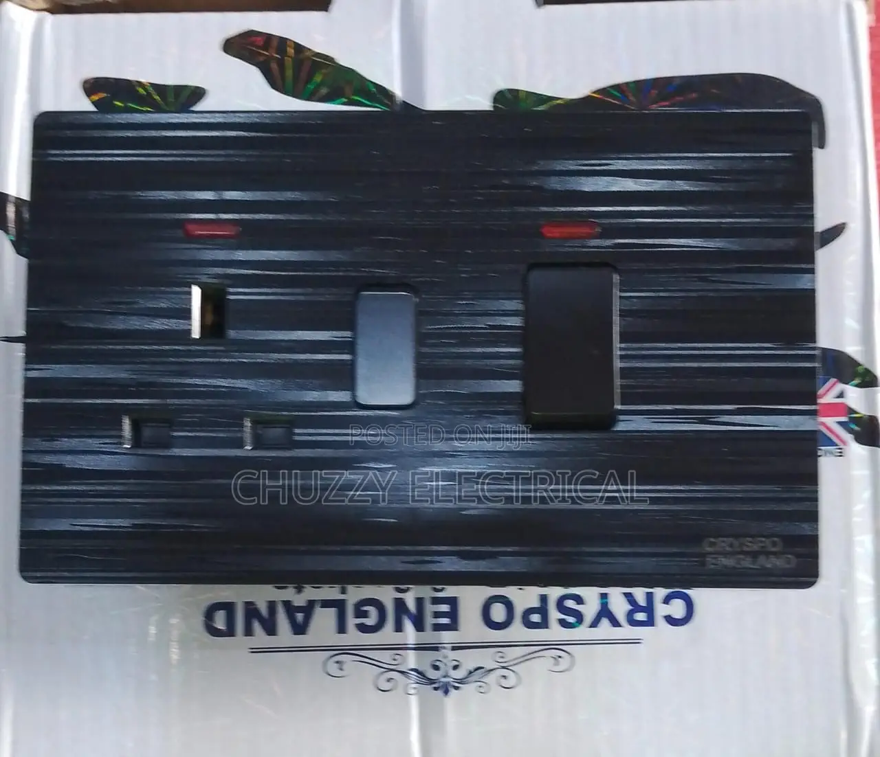 Black Stripe Series Switches and Socket