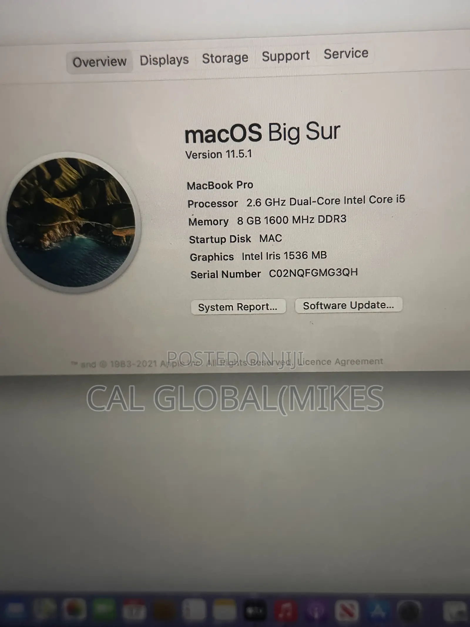 Laptop Apple MacBook Pro 2015 8GB Intel Core i5 SSD 256GB