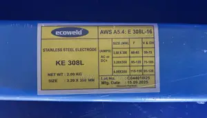 3.2mm X 350mm Ecoweld KE 308L Stainless Steel Electrode Package