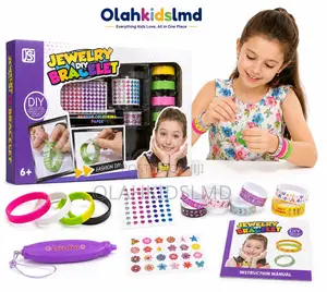 DIY Jewelry Bracelet Making Kit Rhinestone Charms Craft Girls 6+