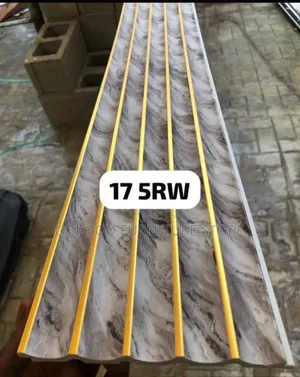 Luxury Decorative PVC Wall Panel With Gold Strips