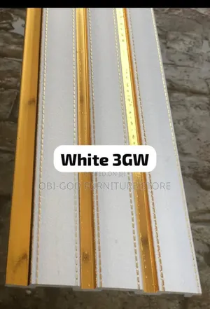 Luxury Decorative PVC Wall Panel With Gold Strips
