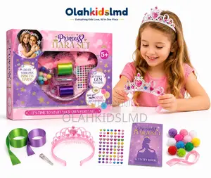 Pretty Princess Tiara Set DIY Hair Accessories Craft Kit Girls 5+