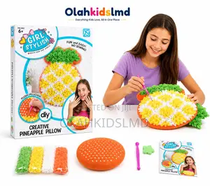 DIY Pineapple Pillow Plush Craft Kit No-Sew Decor Girls 6+