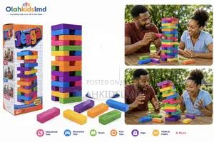 Classic Big Jenga Plastic Block Stacking Tower Family Game 6+