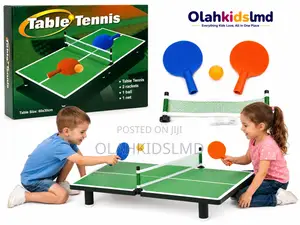 Mini Table Tennis Set Ping Pong Table With Net Paddles Kids