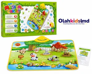 Musical Carpet Wall Hang Farm Animal Sound Light Toy Kids 3+