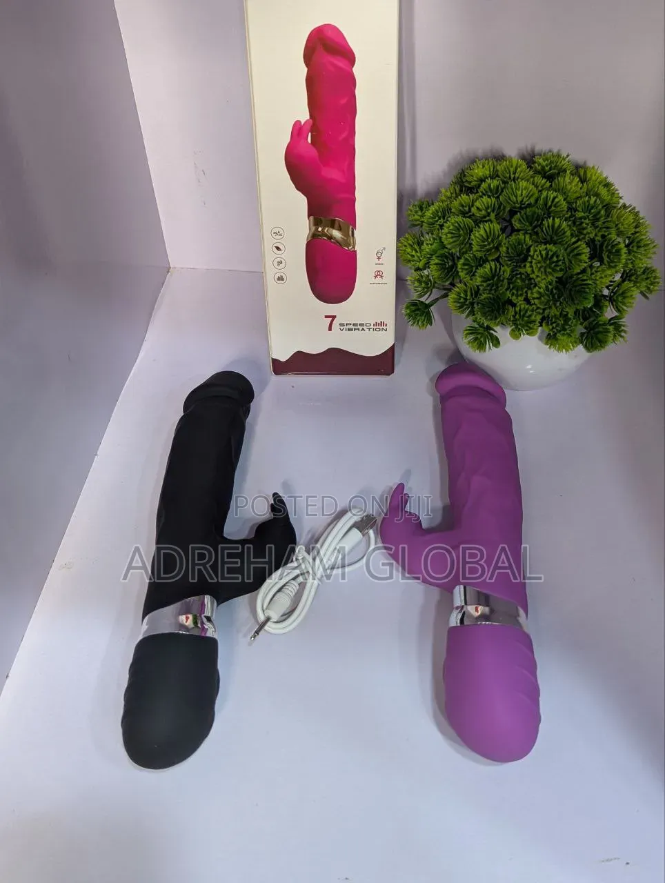 Rabbit Shape Vibrating Dildo