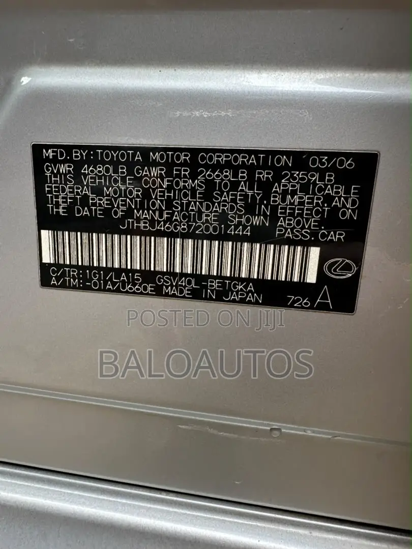 Lexus ES 350 2007 Silver