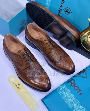 Steve Riots Leather Brogue Dress Shoe