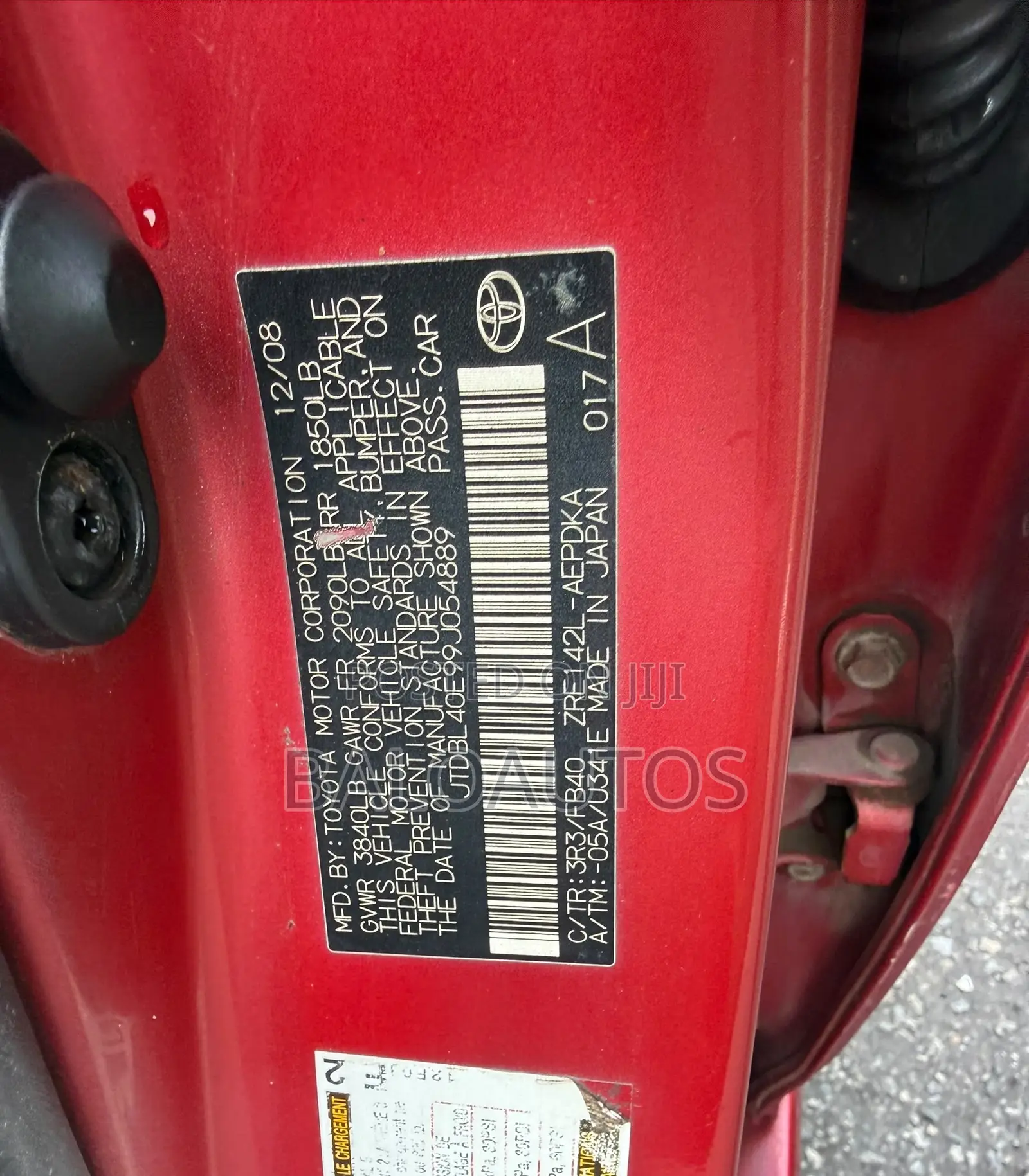 Toyota Corolla 2009 Red