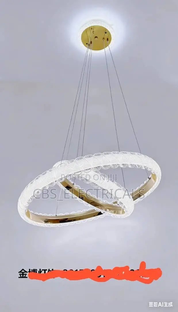 Luxury Interlocking Crystal Ring Pendant Chandelier