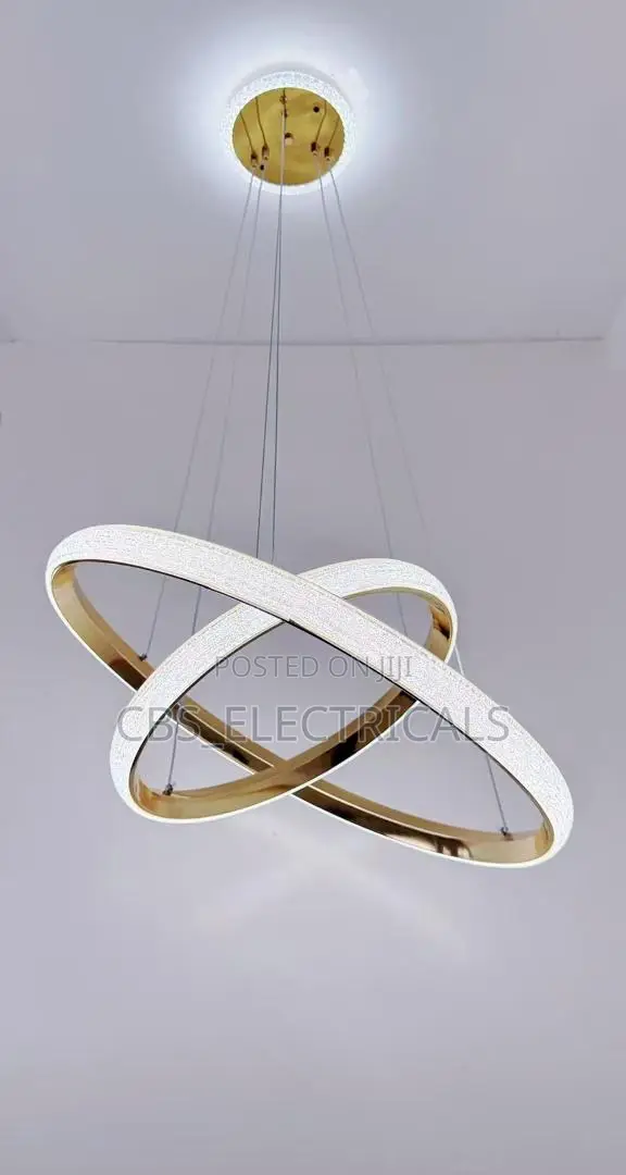 Luxury Interlocking Crystal Ring Pendant Chandelier