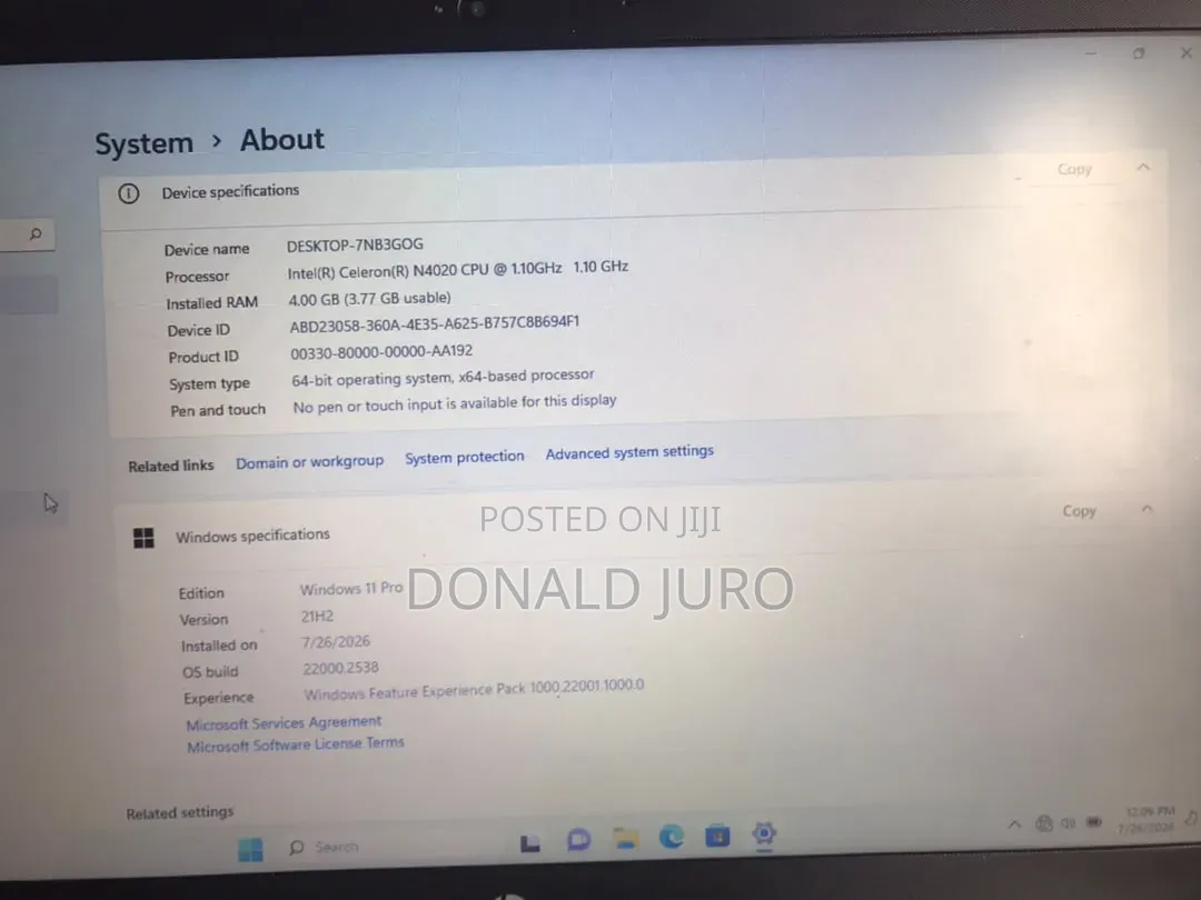Laptop HP 14S 4GB Intel Celeron HDD 1T