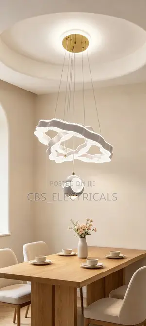 Wavy Crystal Ring Orb Pendant Chandelier