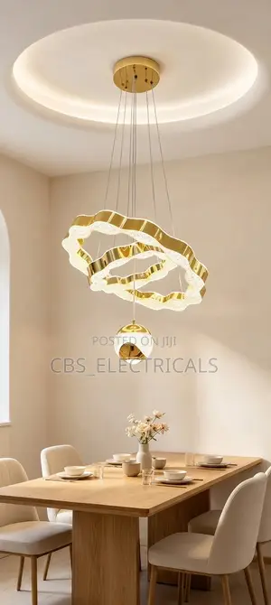 Wavy Crystal Ring Orb Pendant Chandelier